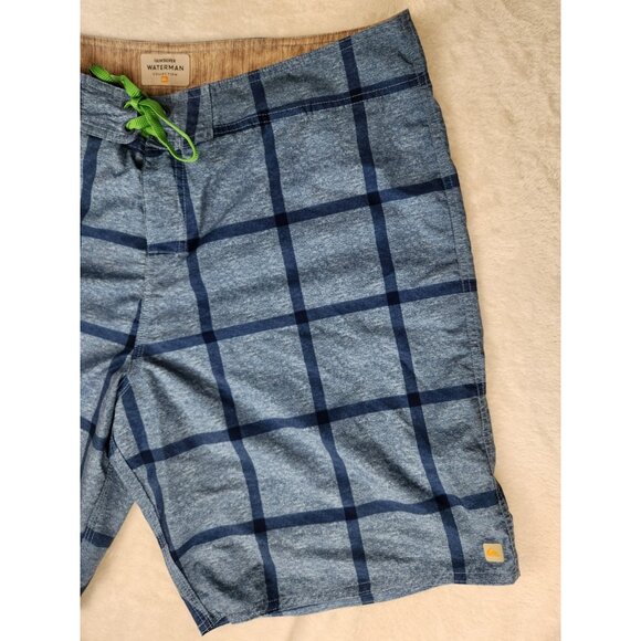 Quiksilver Boardshorts Mens 38 Blue Hybrid Swim Trunks Bathing Suit Waterman - Picture 3 of 13